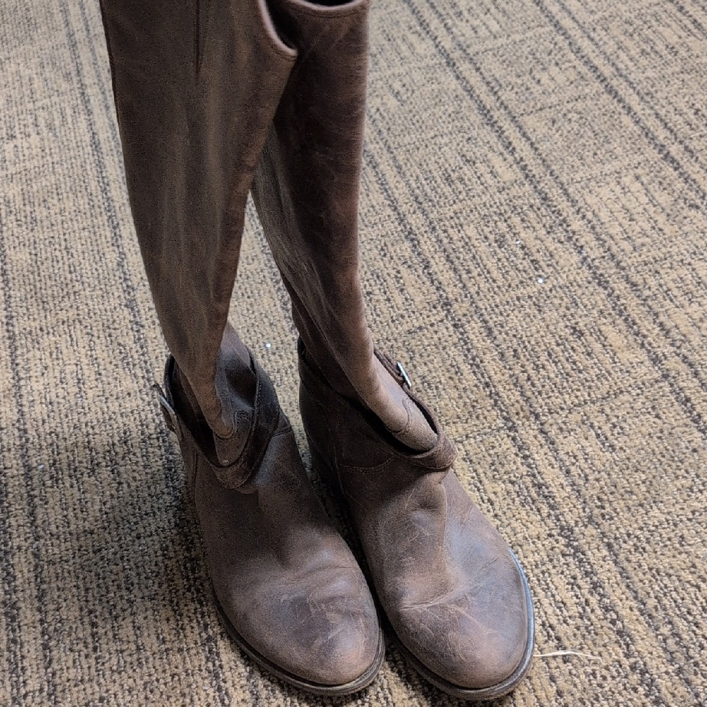 Charles David Dark Brown Leather Boots